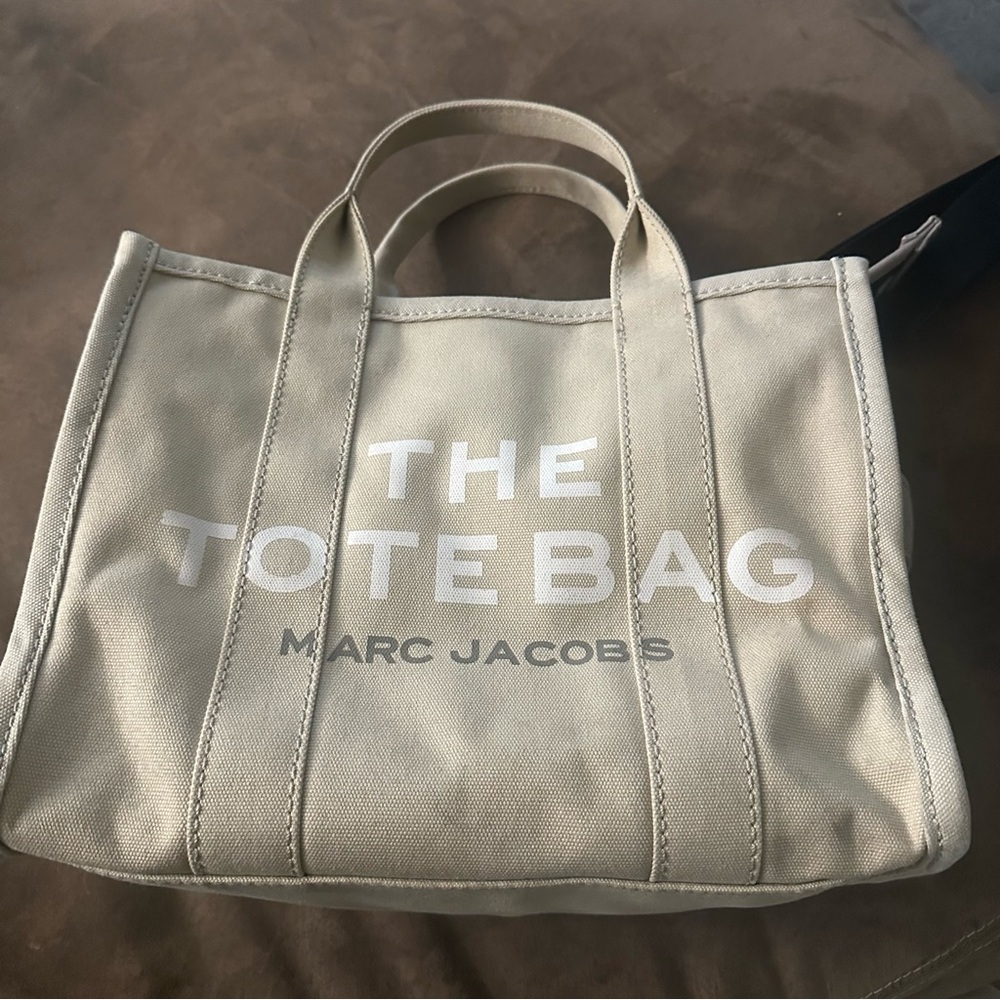 Marc Jacobs Cream Canvas Tote Bag